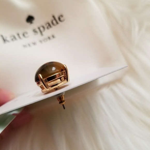 Kate Spade Large Gum Tortoise Leopard Earrings - Picture 3 of 5
